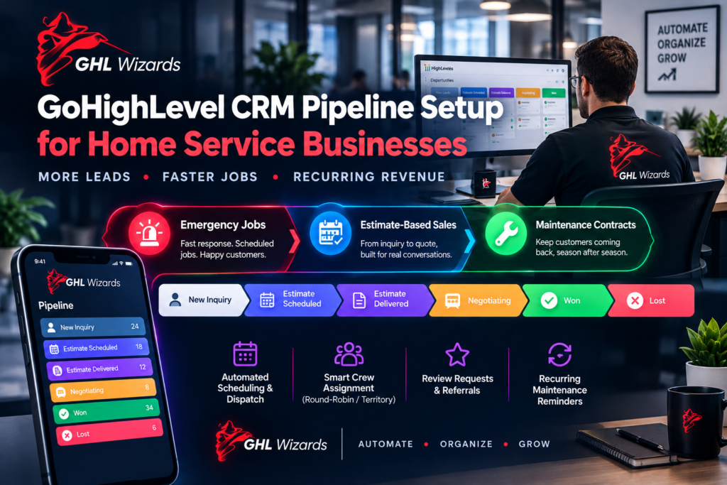GoHighLevel CRM Pipeline Setup for Home Service Businesses